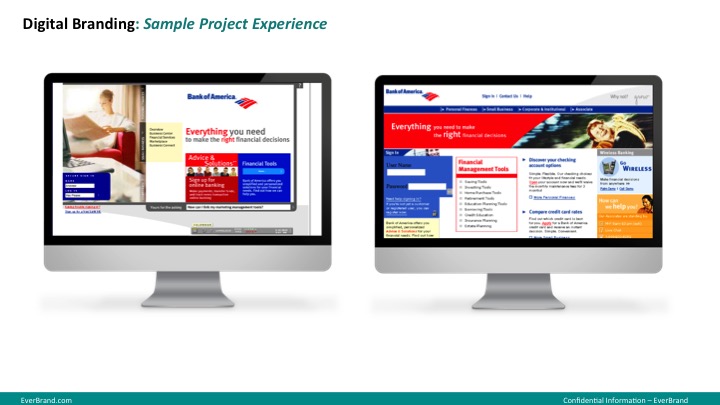 Bank of America Brand Website Designs