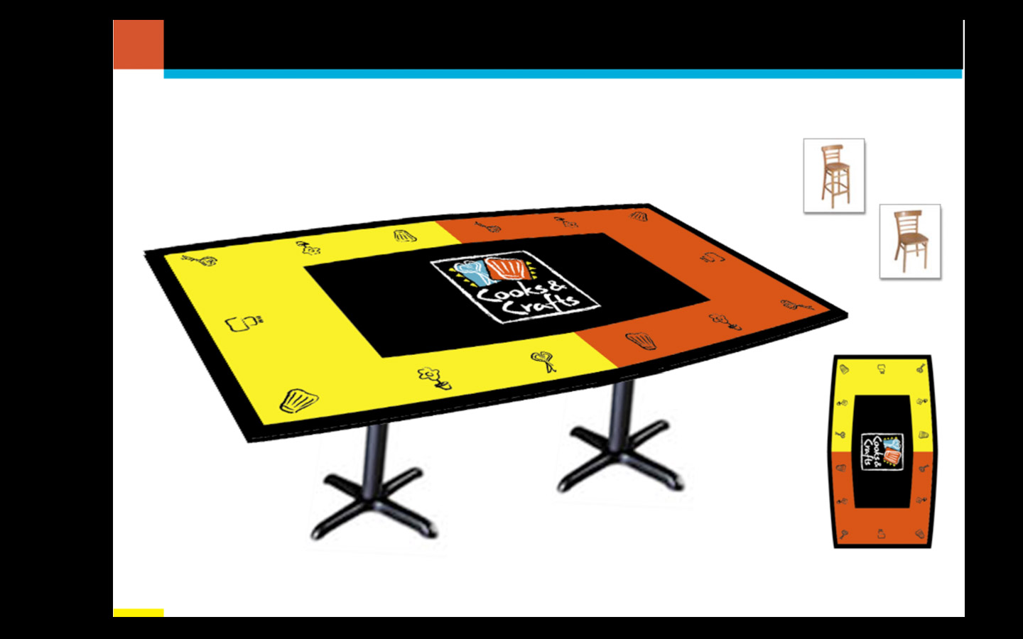 Store Look and Feel: retail branded tables