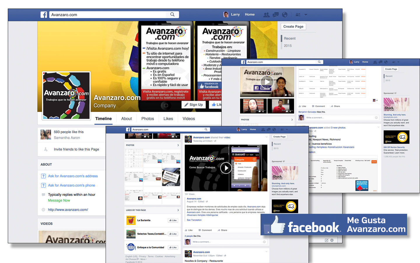 Social Media content development and management