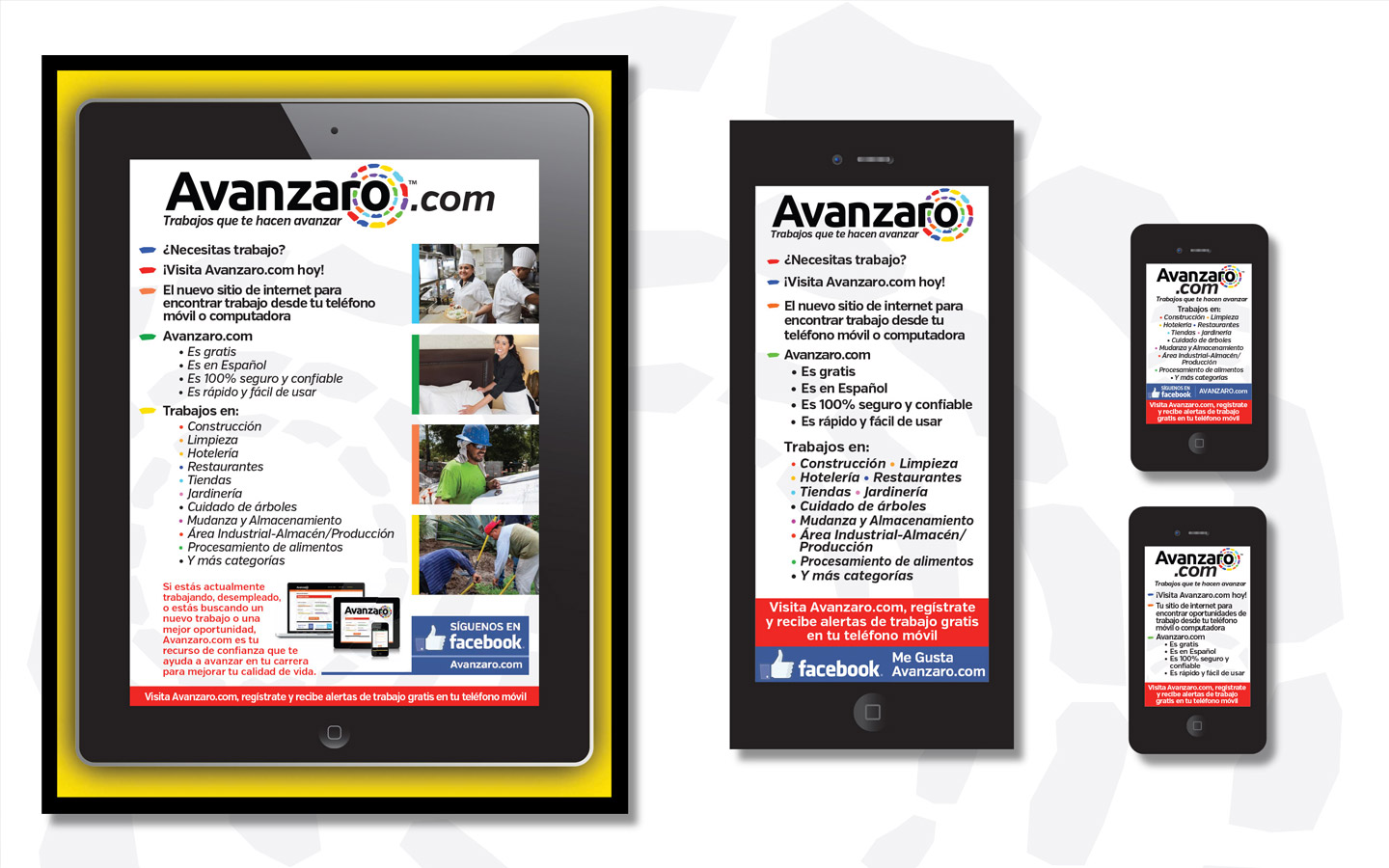 Spanish job seeker marketing materials