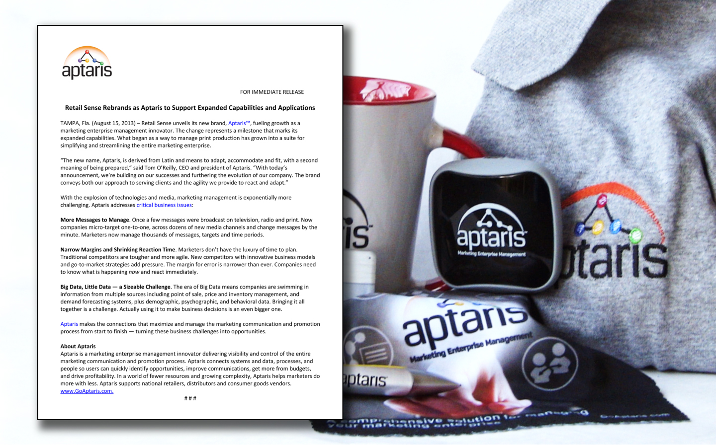Brand launch and promotional materials for tradeshows